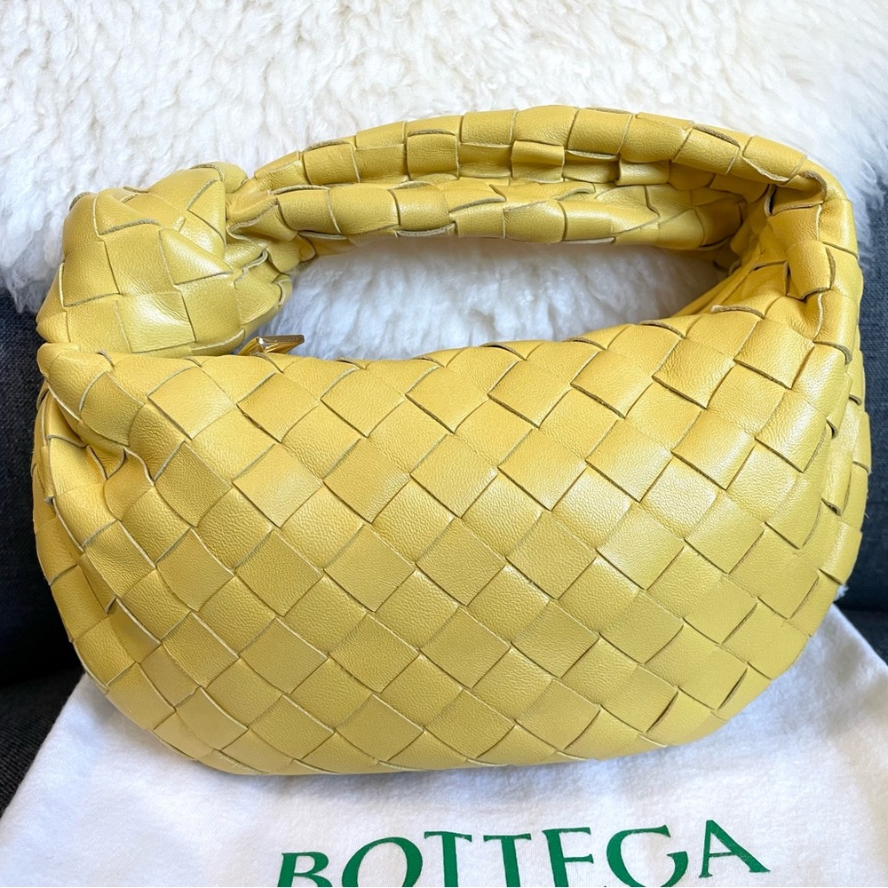 Bottega Veneta Mini Jodie knotted, new model- Yellow